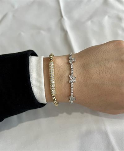 VIP Kombin (14k Dorika Taş Detaylı Bileklik - Mini Suyolu Kelebek Detaylı Bileklik Kombin)