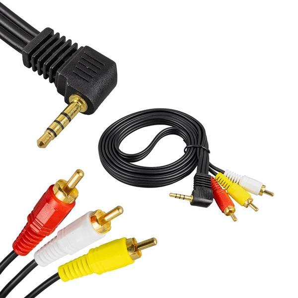 G-523A 3.5 Mm Stereo Erkek / 3 Rca 1.5 Metre Uzun Jack Uydu Alıcısı Av Kablo