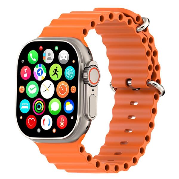 W69 Watch  Mactive 2.05 İnç Geniş Ekranlı Turuncu Akıllı Saat