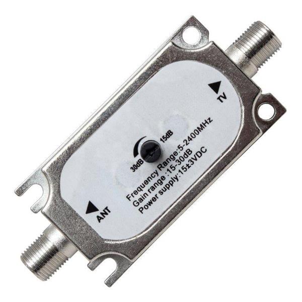 Ayarlı Hat Kuvvetlendirici Güçlendirici Inline Amplifier 47-2150Mhz (15-30Db)