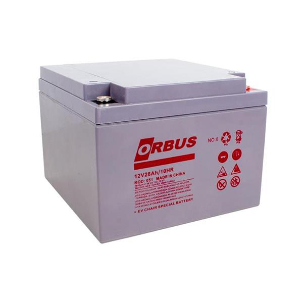 12 V 28 A Yatık Tip Engelli Araç Aküsü (177X166X126 Mm)
