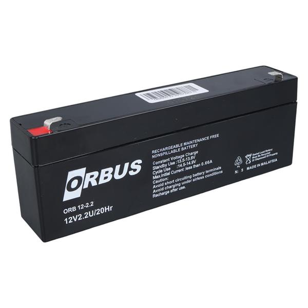 12 Volt - 2.2 Amper Yatık Uzun Akü (178X34X60Mm)