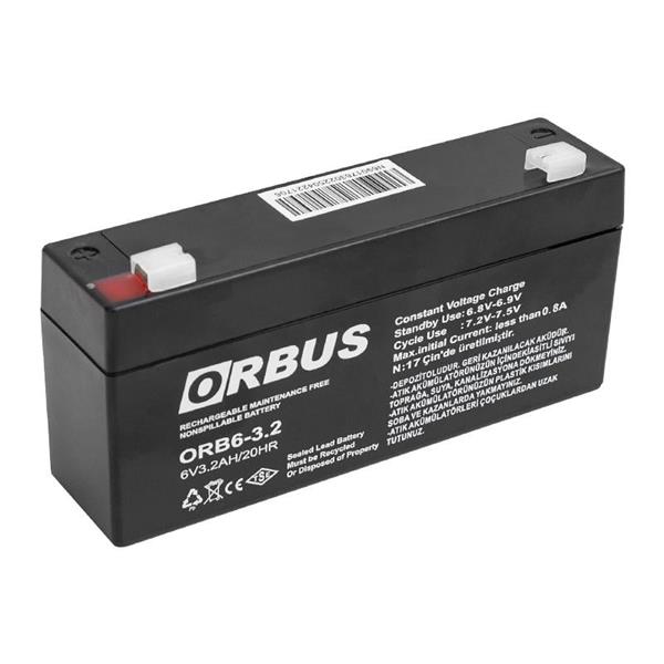 6 Volt 3.2 Amper Akü Orb6-3.2 (125X33X60 Mm)