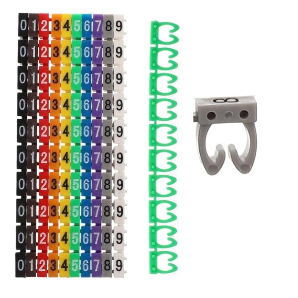 0-9 Dijital Kodlu Renkli Kablo İşaretleyici 2,5Mm (100Lü Paket)