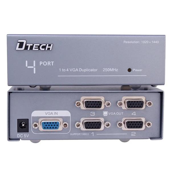 250Mhz 1To4 Vga Splitter Dağıtıcı Monitör Çoklayıcı