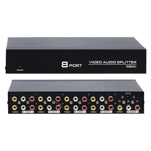 8 Port Video Audio Splitter