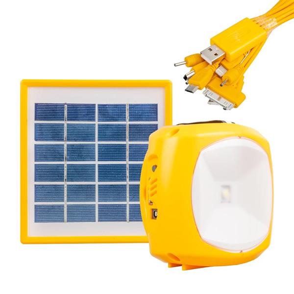 Şarjlı Solar Aydınlatma Seti Tek Panelli