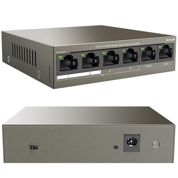 Tef1106P 2 X Uplink + 4 Port Poe Ethernet Switch 63 Watt