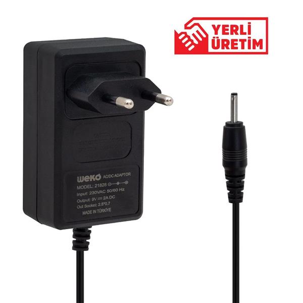 9 Volt 2 Amper İnce Uç Tablet Pc Adaptörü