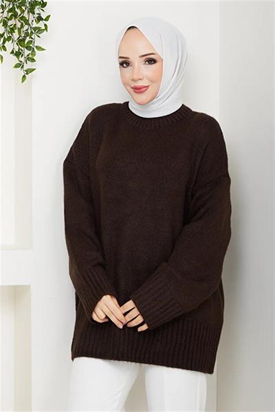 0004 Bisiklet Yaka Oversize Triko Kazak