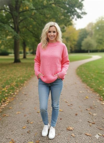 0004 Bisiklet Yaka Oversize Triko Kazak