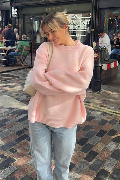 0004 Bisiklet Yaka Oversize Triko Kazak