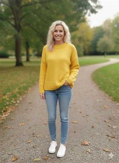 0004 Bisiklet Yaka Oversize Triko Kazak