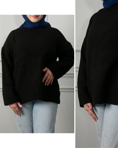 0004 Bisiklet Yaka Oversize Triko Kazak