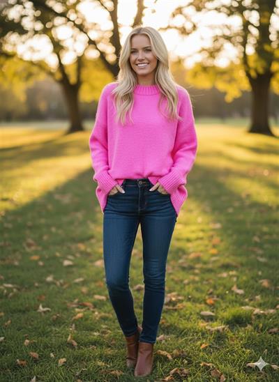 0004 Bisiklet Yaka Oversize Triko Kazak