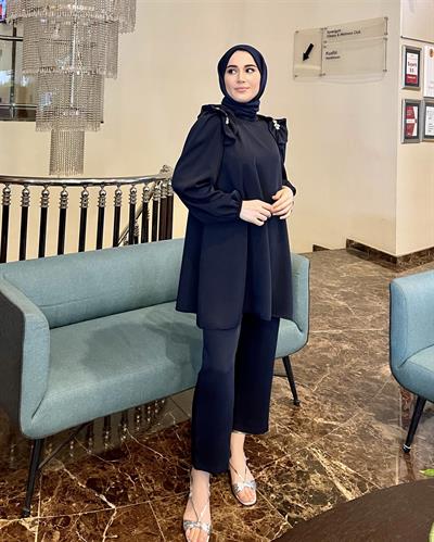 001 Hakim Yaka Omuzu Taş Detaylı Kuşaklı Kristal Takım