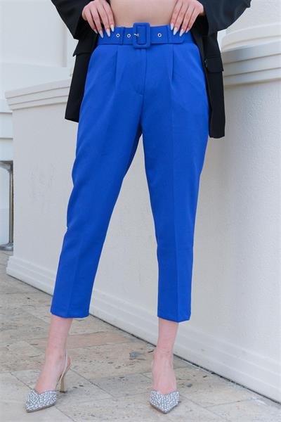 001 Kare Kemerli Dar Paça Pantolon