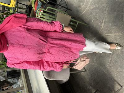 002 Lazer İşlemeli Kolları Bağıcıklı Fista Gömlek