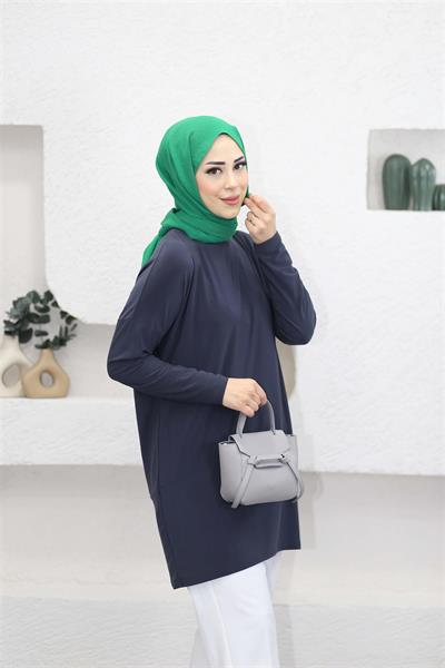 1280 Bisiklet Yaka Makas Tunik