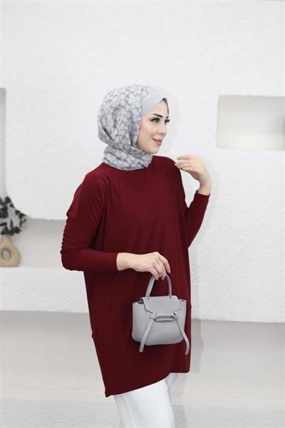 1280 Bisiklet Yaka Makas Tunik