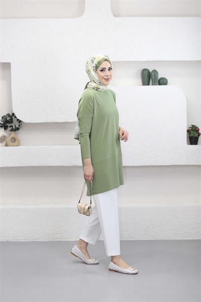 1280 Bisiklet Yaka Makas Tunik