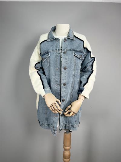 140238 Angora Kot Garnili Uzun Ceket