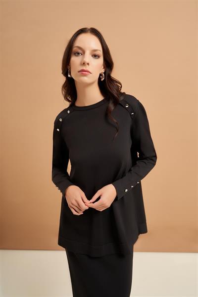 140273 Rayon Düğmeli Etekli Takım