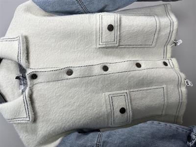 14943 Kedi Sakal Kot Kollu Düğmeli Hırka