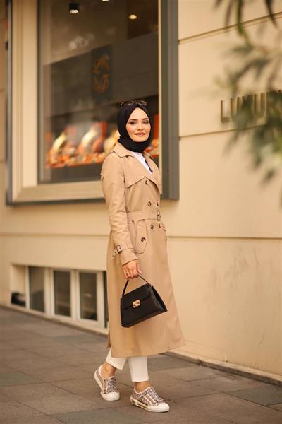 20112 Kuşak Detaylı Apoletli Trenckot