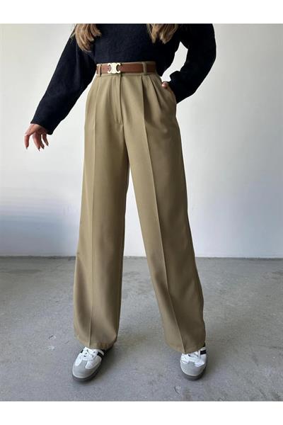 2028 Tek Düğmeli Duble Palazzo Pantolon