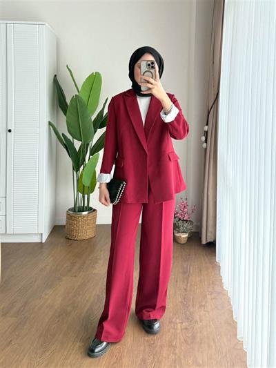 2078 Kalın Pileli Palazzo Pantolon