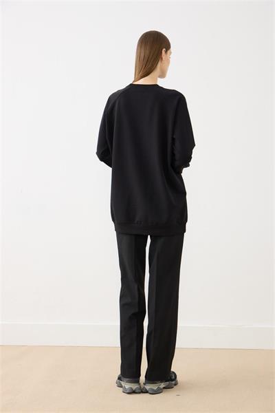 2683 Baskı Ve  Nakış Detaylı Sweatshirt