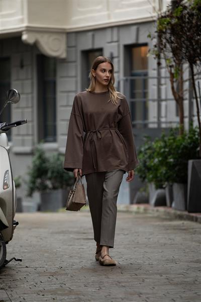 2755 Dikiş Detaylı Duble Kol Sweat