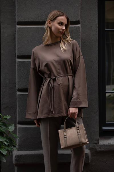 2755 Dikiş Detaylı Duble Kol Sweat