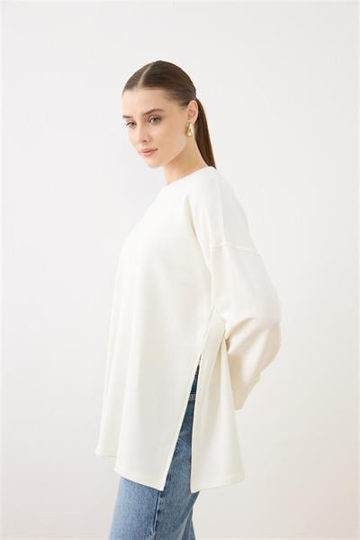 2755 Dikiş Detaylı Duble Kol Sweat