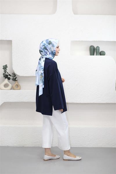 2755 Dikiş Detaylı Duble Kol Sweat