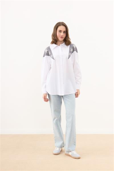 2859 Garnisi Yıldız Taşlı Gömlek