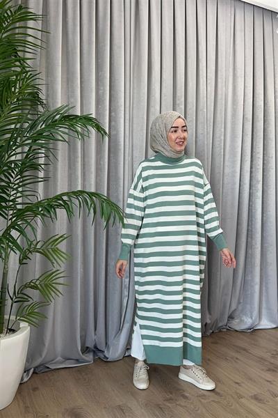 3389 Yeva Enine Çizgili Triko Tunik
