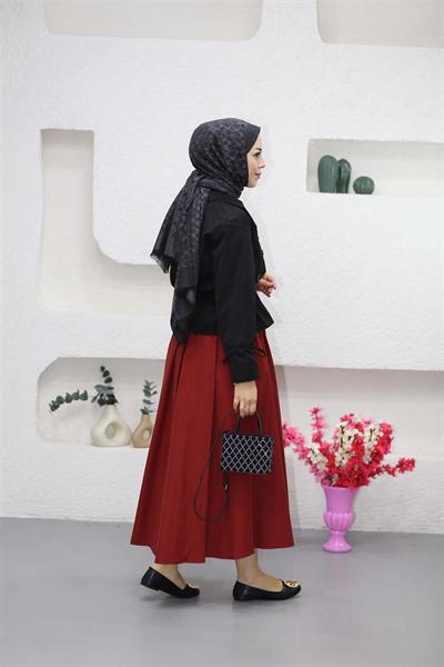 40108 Çift Cepli Bağıcık Detaylı Kısa Ceket