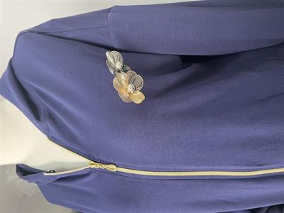 4170 Kapşonlu Fermuarlı Gögsü Çiçek Detaylı Takım