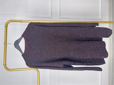 51114 Bisiklet Yaka Sim Detaylı Triko Tunik