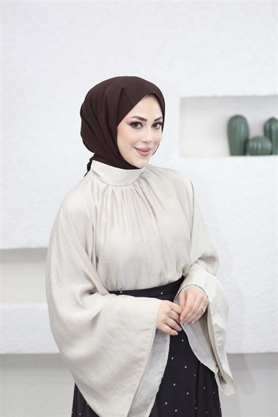 5272 Yarasa Kol Dik Yaka Ten Sel Bluz