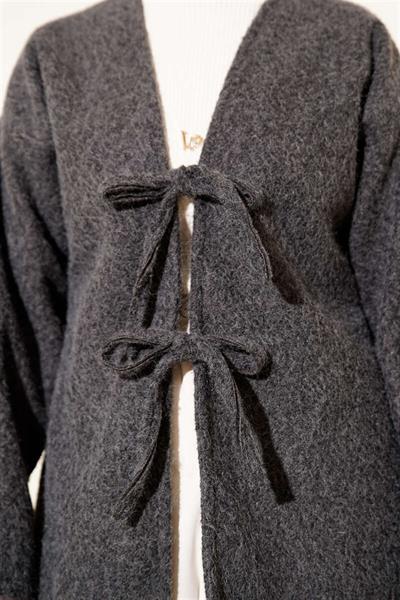 55003 Önü Bağlamalı Buklet Ceket