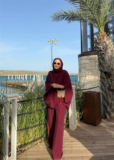 5608 Serpme Taş Detaylı Kuşaklı Panço Kimono Takım