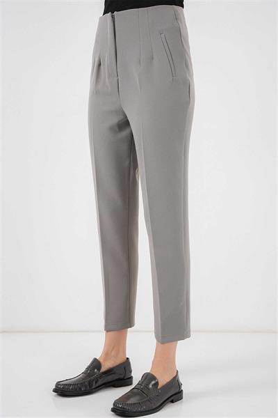 6650 Zara Model Kemersiz Poliviscon Pantolon