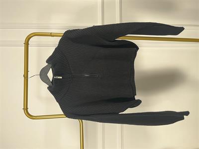 6752 Yarım Fermuarlı Boncuk Örme Triko Kazak