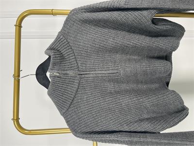 6752 Yarım Fermuarlı Boncuk Örme Triko Kazak