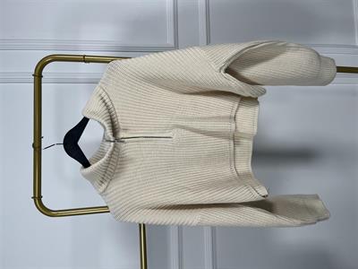 6752 Yarım Fermuarlı Boncuk Örme Triko Kazak