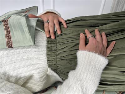 6893 Şaç Örgü Desenli Triko Kazak