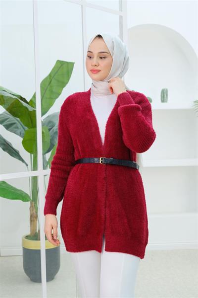7531 Angora Selanik Örgülü Hırka